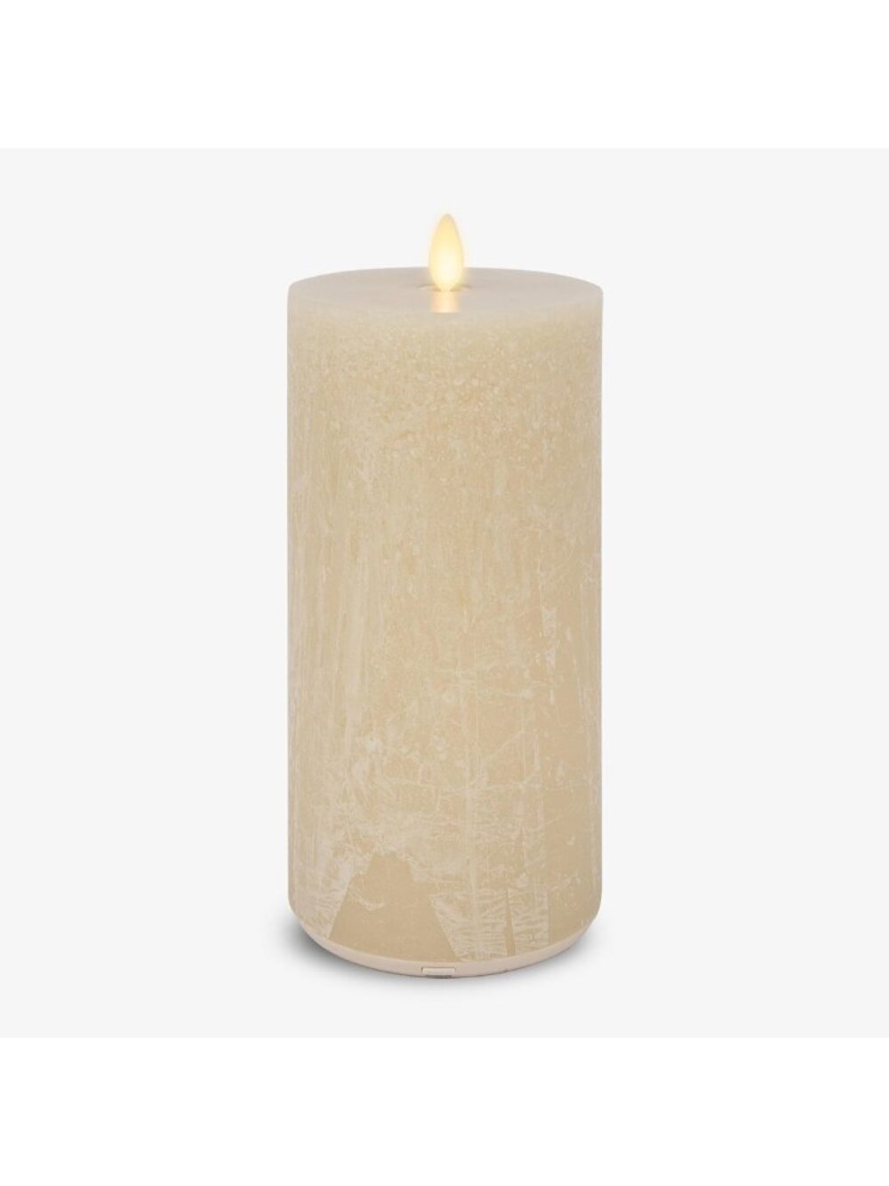 Rechargeable Flameless LED Candle - 3.8" x 8.6", Moving Flame, Timer & USB